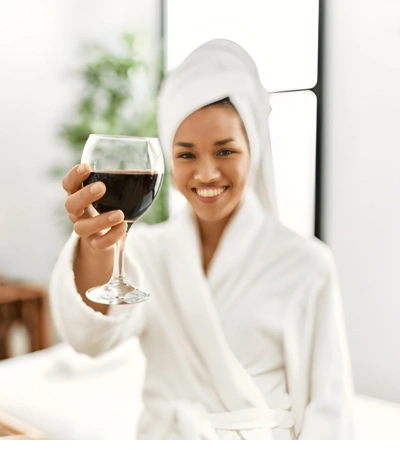 Professional wine body massage at Lexus International Spa Bangalore